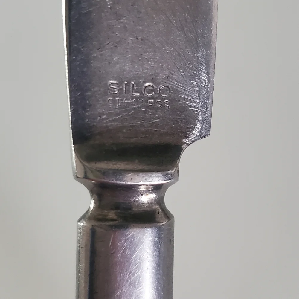 US Army Mess Hall Butter Knife Silco‎ Stainless Steel WWII WW2 Utensil